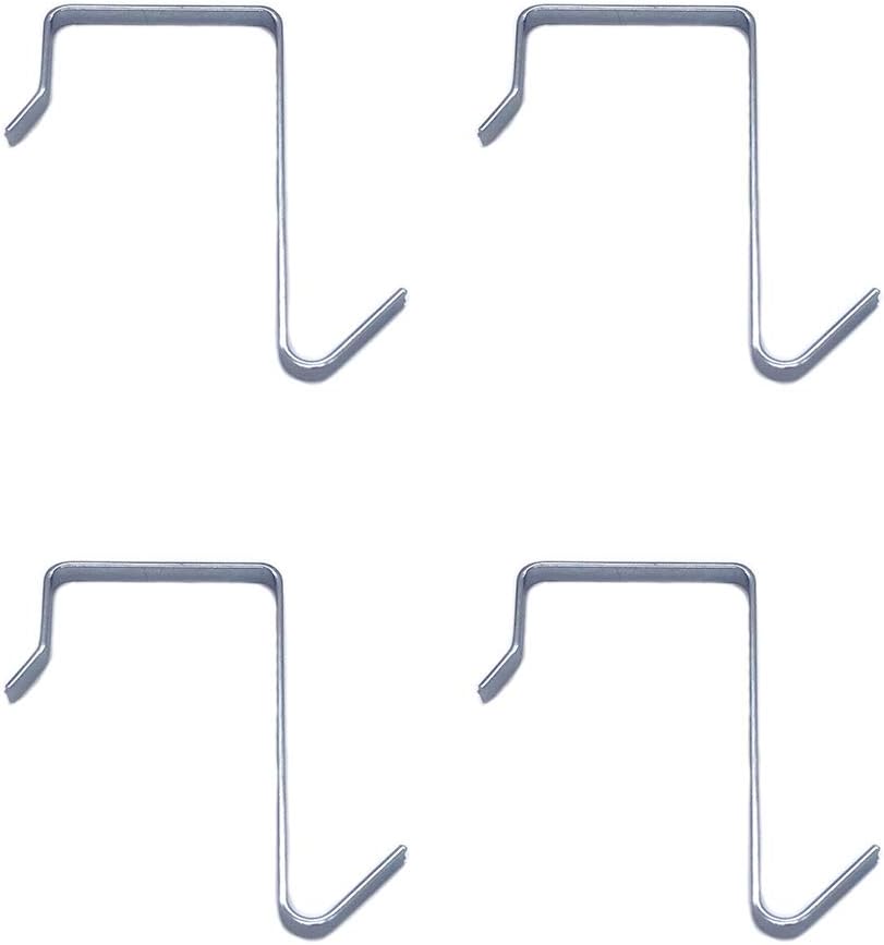 HanLingGG Over the Door Hanger Hook 4 Pack Silver Pocket