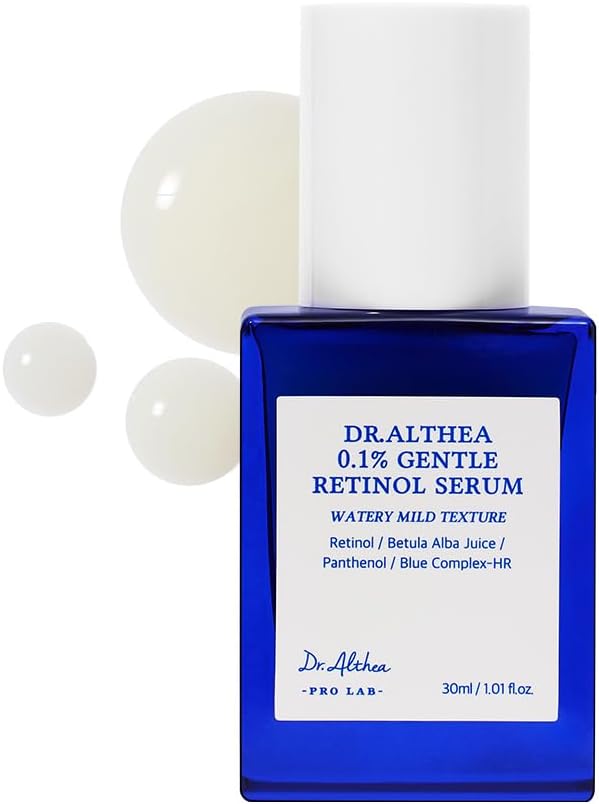 Dr.Althea 0.1 Gentle Retinol Serum - Korean skincare, 1.01fl.oz, Reduce Wrinkles, Fine Lines, & Signs of Aging, Gentle Skincare for Day & Night
