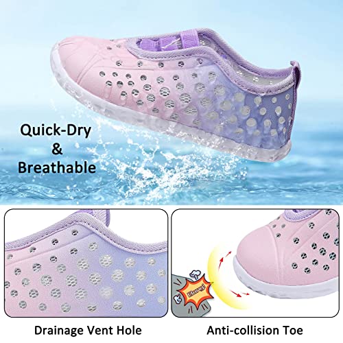 Fires Kids Water Shoes Boys Girls Quick Dry Breathable Barefoot Water Socks for Beach Swim Slip-on Sneakers Lightweight Flexible Toddler Sandals Indoor/Outdoor3