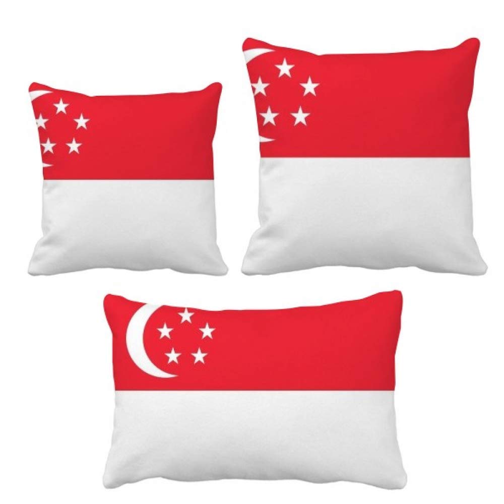 Coussin drapeau Singapour DIYthinker pour decoration interieure