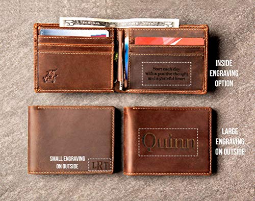 Slim Personalized Distressed Leather Wallet The Key Largo Wallet by Left Coast Original3