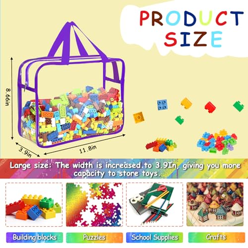 OPELETNNT-6-Packs-Large-Toy-Storage-Bags-with-Labels-Reusable-Clear-PVC-Board-Game-Storage-Travel-Waterproof-Organizer-Bags-with-Zipper-for-Building-Blocks-Puzzle-Kids-Books6-Colors OPELETNNT 6 Packs Large Toy Storage Bags with Labels Reusable Clear PVC Board Game Storage Travel Waterproof Organizer Bags with Zipper for Building Blocks Puzzle Kids Books6 Colors