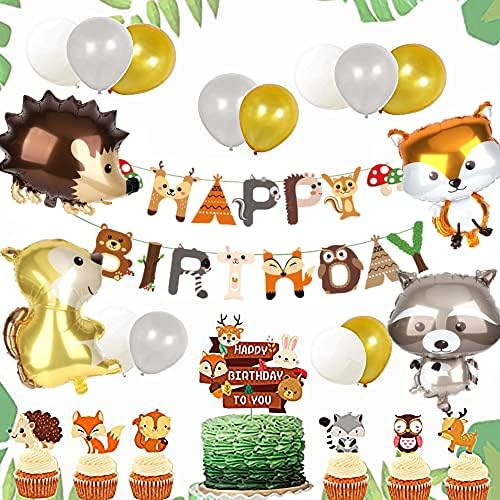 JeVenis Woodland Animals Balloons Woodland Party Supplies Forest Animal Friends Themed Balloons Woodland Animals Birthday Party Decorations Safari Party Decorations