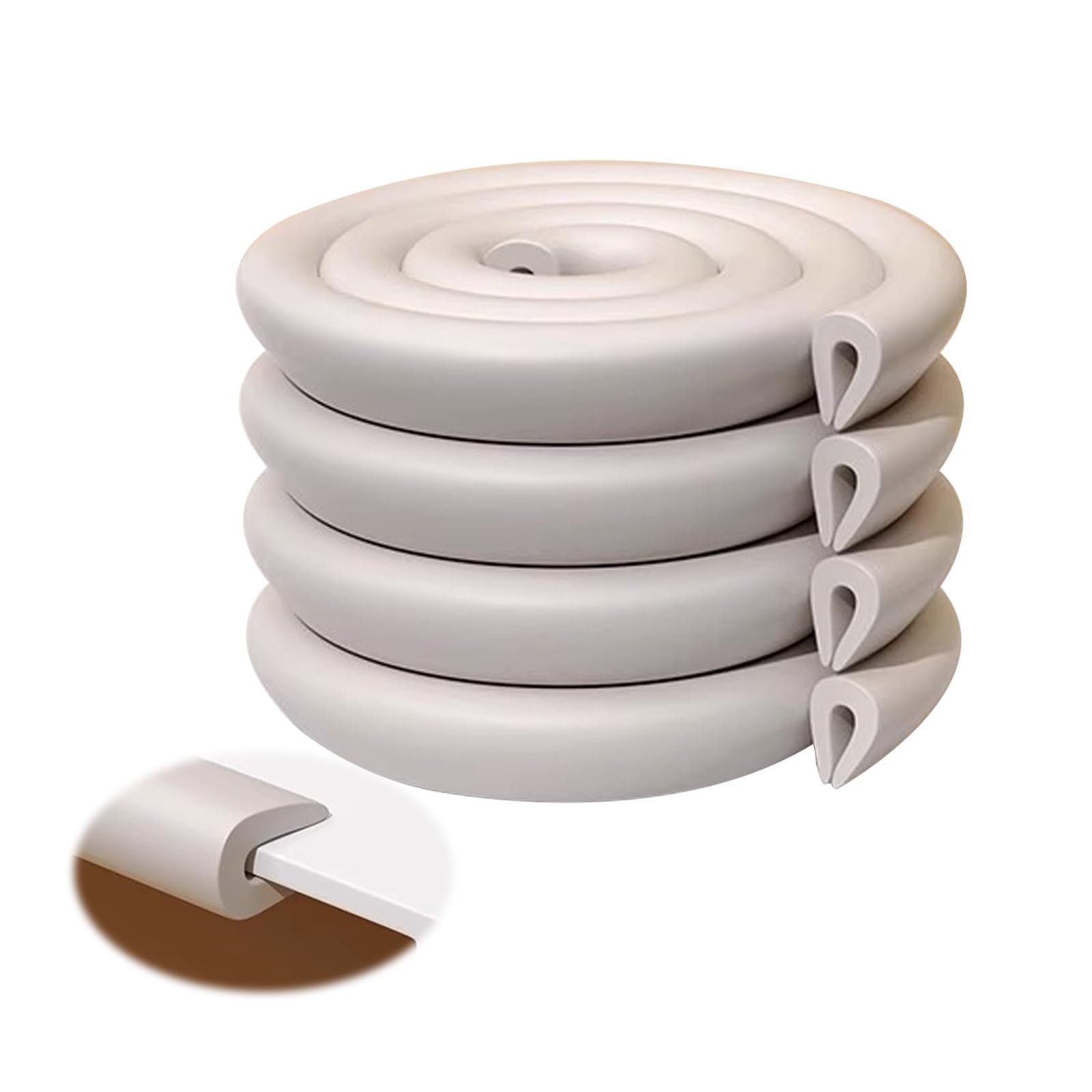 Protector De Bordes De Esquina: Juego De Protección Infantil, Protectores De Bordes Afilados Y Protectores De Seguridad For Muebles, Mesas, Chimeneas Y Encimeras, De Alta Densidad(Gray,10M)