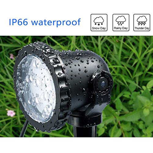 12W Led Landscape Light Outdoor Landscape Spotlights With Spike Stand 12V Low Voltage Landscape Lighting, Ip66 Waterproof Garden Yard Trees Flags Pathway Lights Warm White(800Lm, 3000K), 4Pack,Ul Plug #TOP2