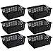 Sterilite 16249006 Medium Ultra Basket, Black Basket w/ Titanium Inserts, 6-Pack