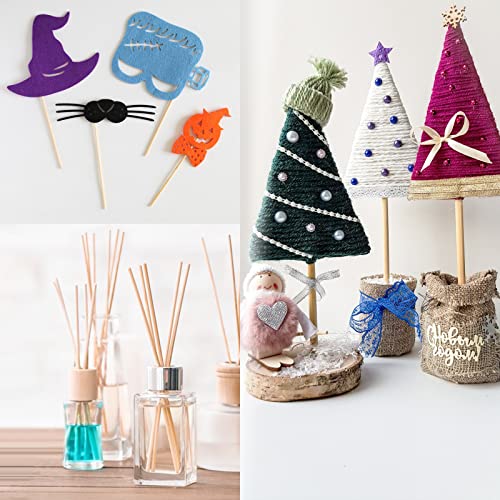 Moukiween Wooden Dowel Assorted Sizes Wooden Dowel Rods for Crafting 1/8, 3/16, 1/4, 5/16, 3/8 x 6 Inch Wood Dowels,Unfinished Natural Wooden Sticks for Crafting and DIY - Thumbnail 6