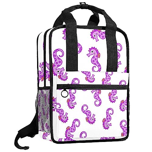 Sac à dos garçons motif hippocampe idéal pour l'école