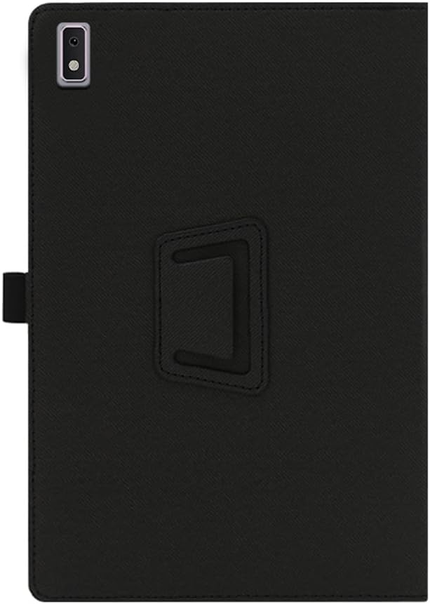 Compatible with Plimpton PlimPad P60/P60 Pro 10-INCH Tablet Case, Full Coverage Ultra Slim PU Leather Case with Folding Stand, Hand Strap, Magnet (Black)