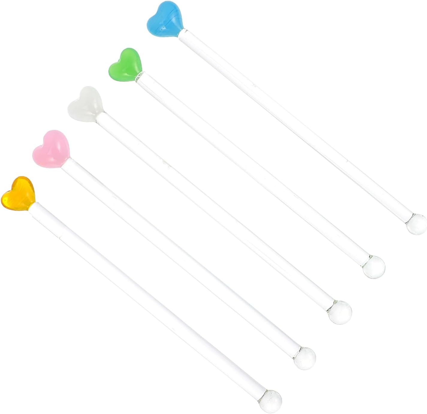 5pcs Glass Cocktail Mixers Stirring Sticks Mixing Sticks for Bartending