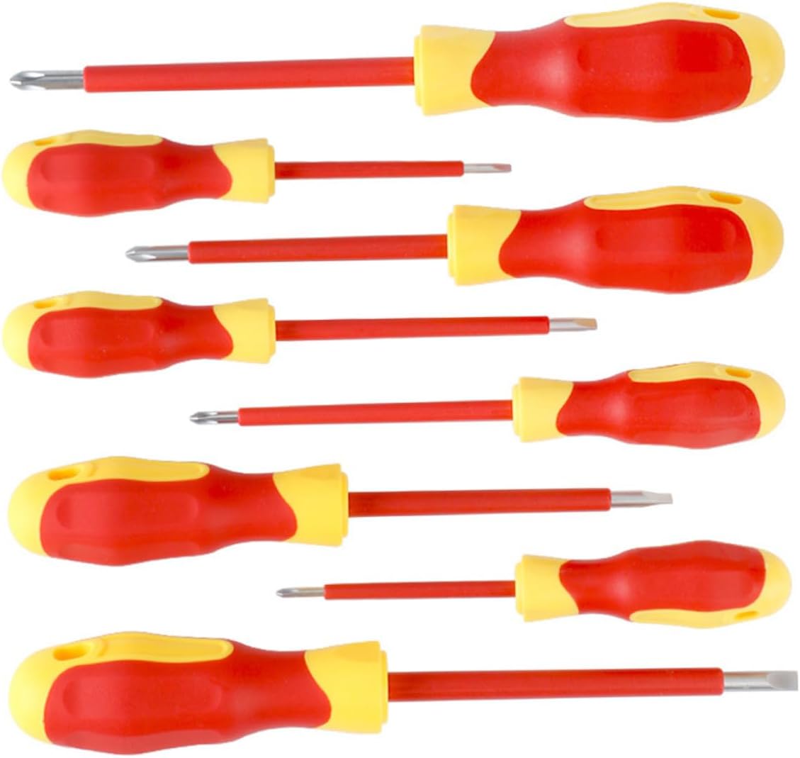 Insulated Crv Screwdriver Set for Electricians Chrome-vanadium Steel Hand Tools Kit Lightweight Portable Screw Driver for Electrical Repair and Maintenance
