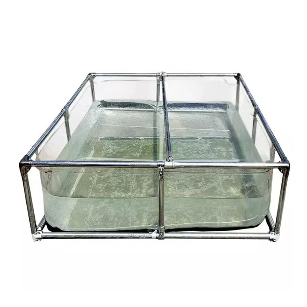 Piscine hors sol transparente 1,5x1x0,7m en PVC et acier