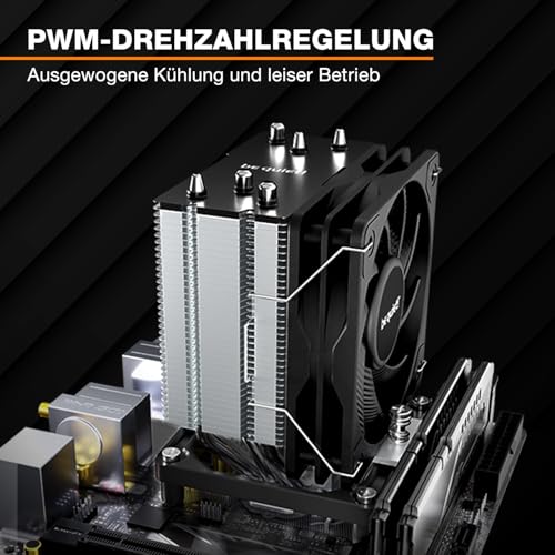 be quiet! Pure Rock Slim 3 Luftkühler, 3 starke Heatpipes, 130W TDP – Ansicht 6