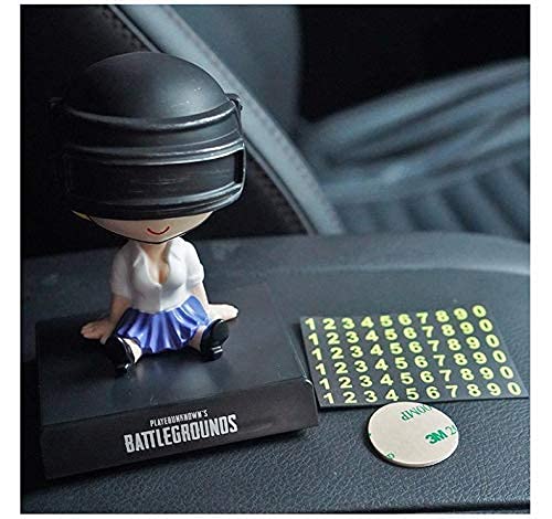 Image of Awestuffs Phone Holder Bobblehead Action Figure for Car Dashboard, Office Desk & Study Table (Pack of 1) (PUBG Diva)