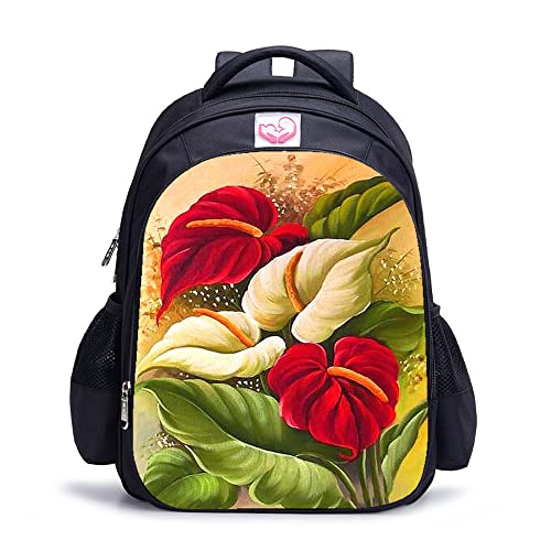 Sac à dos enfants imprimé 3D grand cartable fleur pour l'école et les sorties de mode