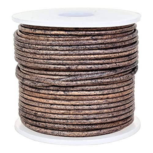 GENIQUE Real/Genuine Round Leather String Cord for Necklace Bracelets, Jewellery, Braiding (1.5mm, Grey Distressed) - Image 2