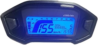 VOIV Motorcycle Odometer Adjustable Universal Motorcycle Digital Tachometer Dash Electronic Speedometer Odometer Motor Dashboard Instrumentation Panel