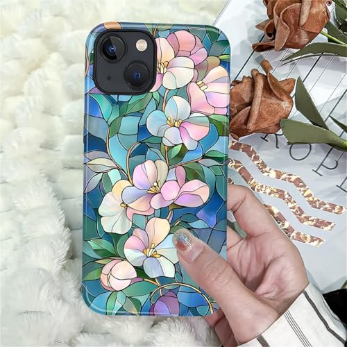 Coque iPhone 13 antichoc double protection hybride durable rigide motif fleur - 6