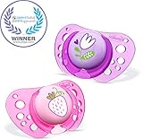 Chicco NaturalFit Flair Pacifier, Pink, 12 Months Plus