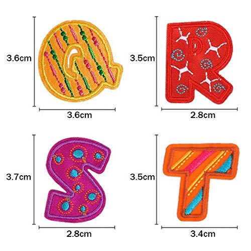 Amazon.co.jp: アルファベット ワッペン わっぺん 刺繍 アイロン接着