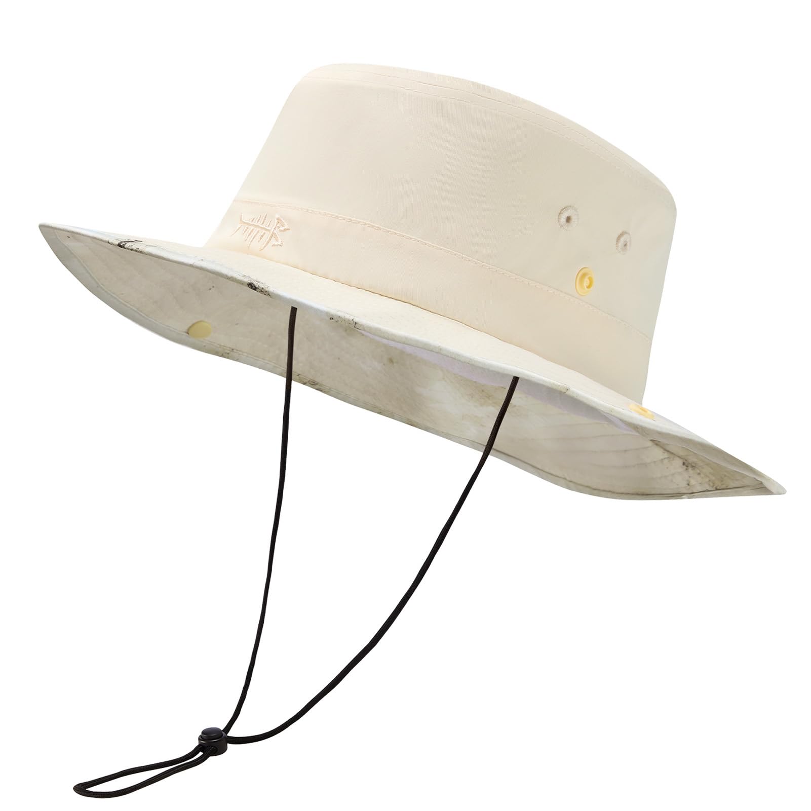 Bassdash Cappello Solare a Cesto con Protezione UV 50+ Leggero e Compattabile con Motivo Decorativo Ideale per Pesca Trekking, Safari Uomo e Donna Modello FH18
