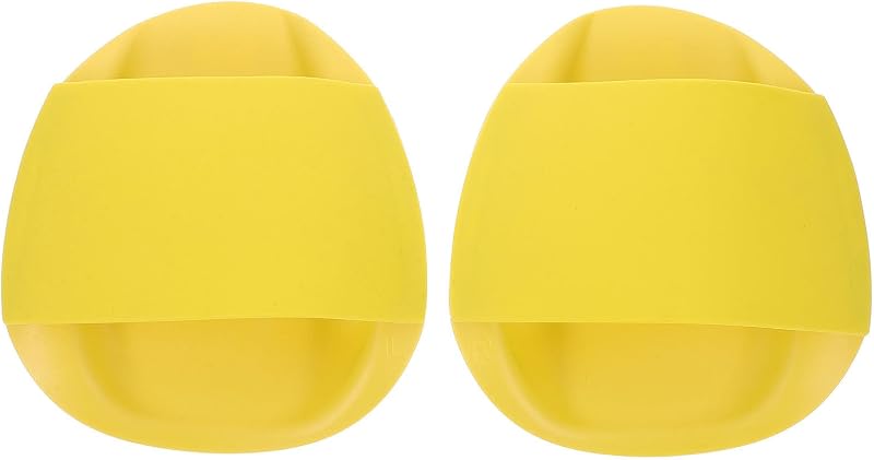 Juego de 2 paletas de natación para adolescentes, equipo de entrenamiento de natación de silicona amarilla para jóvenes, aumenta la eficiencia de la brazada para deportes acuáticos y práctica en la pileta