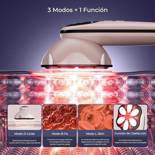 Masajeador Anticelulítico Profesional, Masajeador Celulítico Eléctrico para Mujeres y Hombres para Ievantar, Tensar y Masajear la Piel (Oro Rosa) - imagen 3