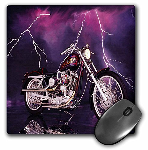 Alfombrilla de ratón Harley-Davidson 3dRose mp_8332_1 con patrón de motocicleta para escritorio 2