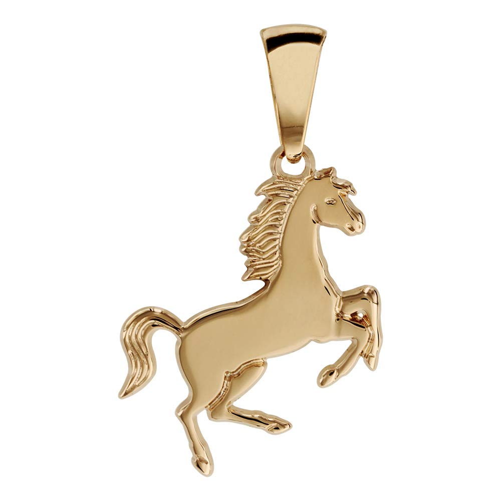 1001 Bijoux Pendentif cheval cabre plaqué or