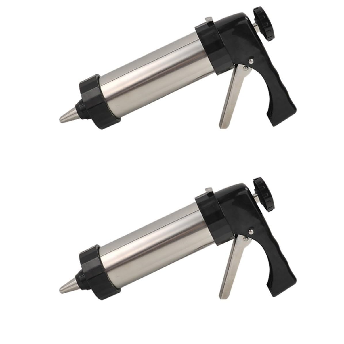 2 Pezzi Pistola per Decorare Torte in Acciaio Inox 8 Beccucci