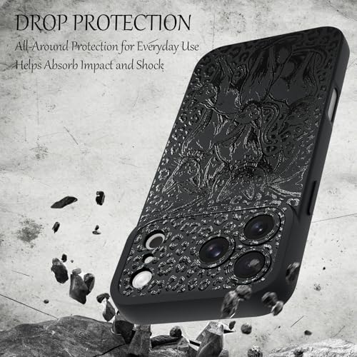 KANGHAR Designed for iPhone 17 Pro Max Case, Black Goth Leopard Cat Pattern by KANGHAR - Used condition - Image 4