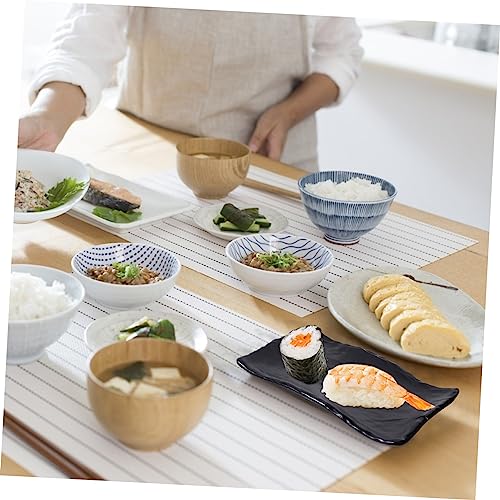 Plato japonés INOOMP estilo sushi negro reutilizable miniatura 4