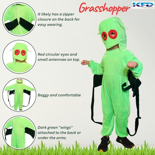 Image of Kaku Fancy Dresses Insect Costume for Kids, Ant, Grasshopper, Lady Bird, Honey Bee Costume for Boys & Girls