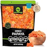 Nut Cravings Dry Fruits - Sun Dried Papaya Chunks, with Sugar Added (16oz - 1 LB) Packed Fresh in Resealable Bag - Sweet Snack, Healthy Food, All Natural, Vegan, Kosher Certified