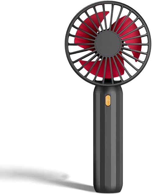 VersionTech Small Hand Fan Portable Handheld Mini USB Rechargeable Fans with 3 Speeds,Battery Operated Electric Powered Foldable Desk Desktop Fans for Women Girls Kids Home Office Travel Black