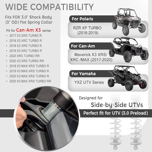 Image of 3.0 inch Spring Preload Spanner Wrench fit for Can-Am X3, Polaris RZR, and Yamaha YXZ UTVs Models with 3.0 inch Shock Body (for FOX 3-inch Shocks Body)