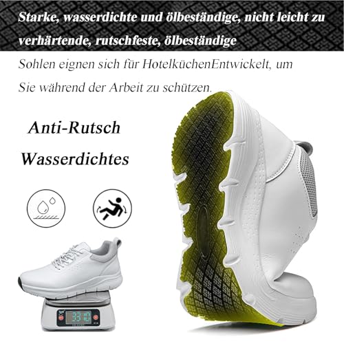 Chaussures de travail légères et baskets de cuisine noires mixtes - 4