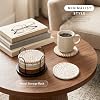 Lazebox Portavasos Set de 8 para Bebidas, 4 Pulgadas Grandes para Mesa de Centro, Protección de Superficie para Bebidas Calientes y Frías, Versátiles para Decoración del Hogar, Antideslizantes y Fáciles de Limpiar, Café 4