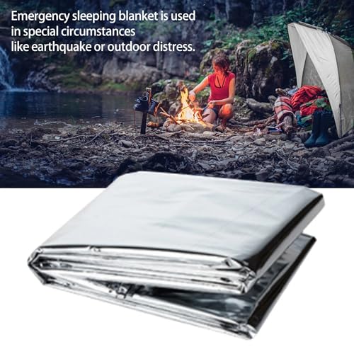 MEETSWEET Emergency Rescue Blanket Outdoor Survival Blanket Waterproof, Windproof, Warm, Sunscreen Lightweight and Portable Suitable for First Aid Bags and Outdoor Camping (Silver 8pcs) - Image 5