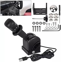 FUBESK Freno de mano USB PC para Logitech G25 G27 G29, simulador de carreras de aleación de aluminio para juegos ETS2 y PC, negro