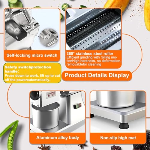 Rallador eléctrico comercial para queso 900W 132lbs/hora miniatura 6