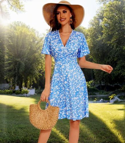 Image of DinyIn Women's 2025 Summer Short Sleeve Casual Dresses