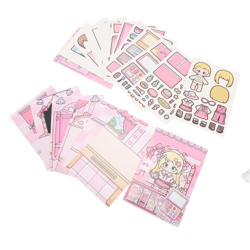 Kit de Arte para Alívio do Estresse, Livro de Artesanato de Maquiagem de Papel para Atividades de Li