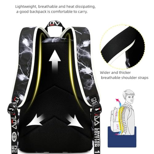 Basketball Player 12 Student Backpack Men's and Women's Laptop Backpack Ultralight Travel Bag Schoolbag (Black2)4