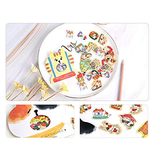 Aimeio Super Cute Cartoon Animals Transparent Pvc Stickers For Diary Calendar Albums Decoration Scrapbook Planner Journal Child Diy Toy (Cat) #TOP3