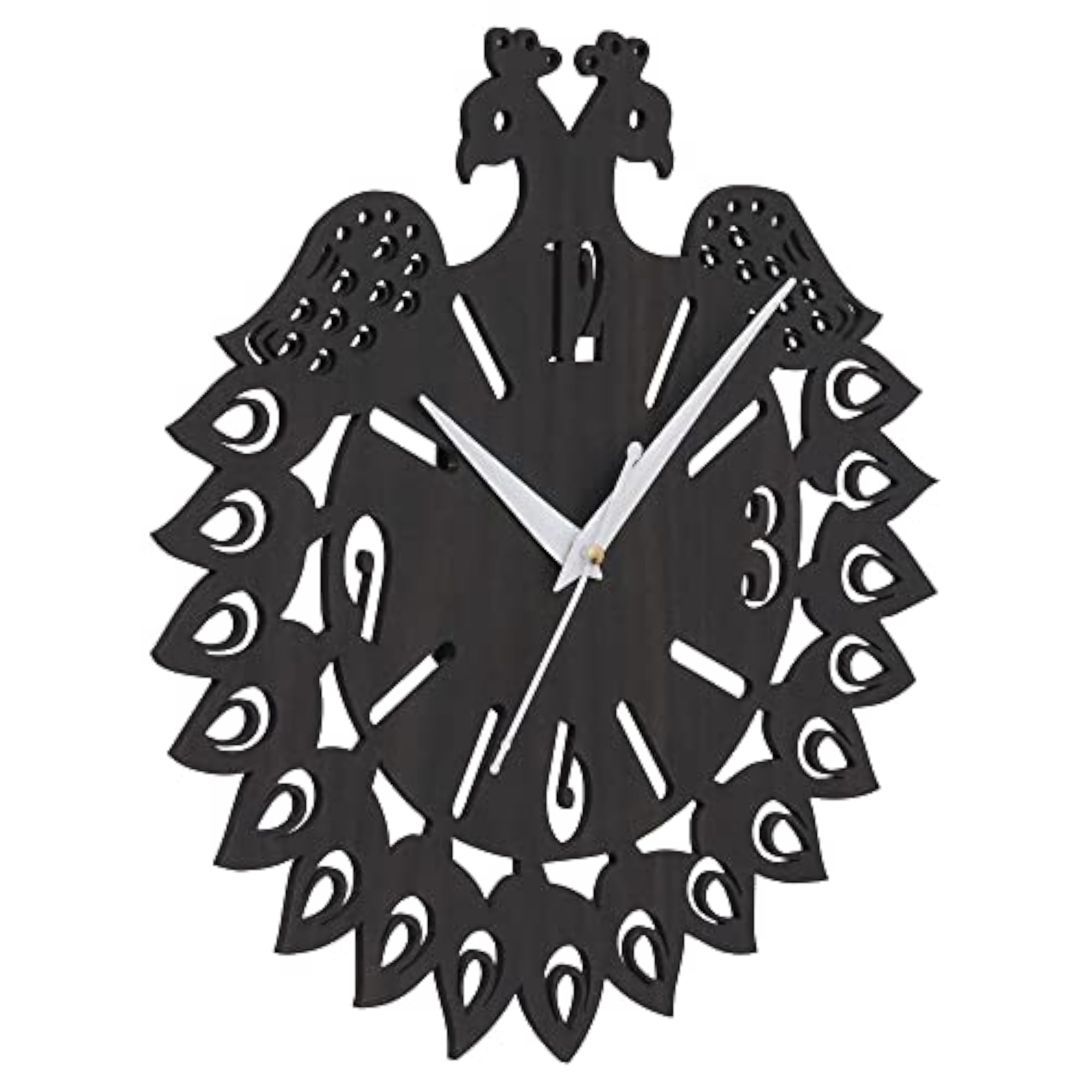 Premium Peacock Designer Wooden Wall Clock