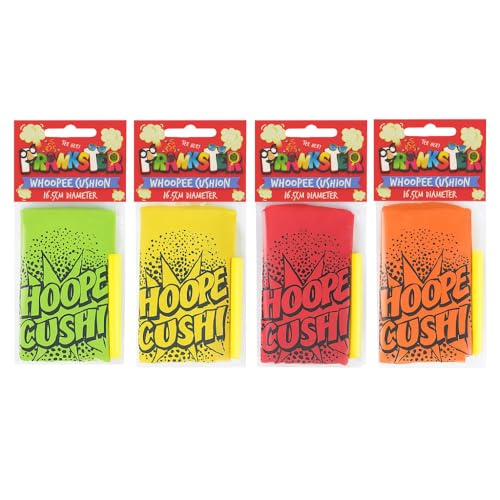 eMKay® Pack of 1 Whoopee Cushion with Straw – Fun Prank Toy for Kids & Adults (16.5 cm) – Assorted Colours Party Bag & Stocking Filler ( ONE RANDOM SUPPLIED )