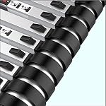 Telescopic Ladder, 30 FT Aluminum Telescoping Ladder,One-Button Retraction Extension Ladder,Collapsible Ladder with Spring Loaded Locking Mechanism for Roof (Size : 30ft)