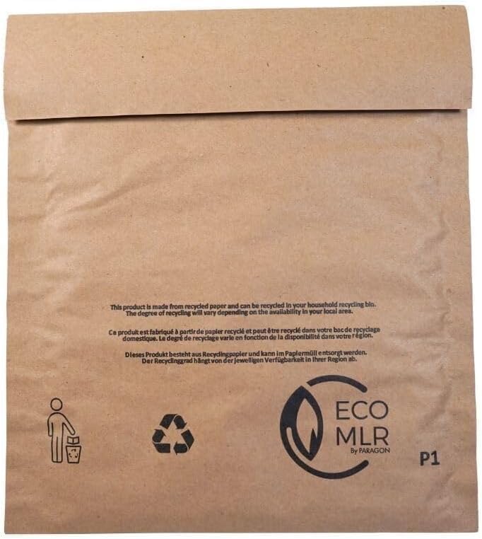 The ecoMLR FSC P1 Recyclable, Sustainable Padded Paper Mail Bag, Pack of 100