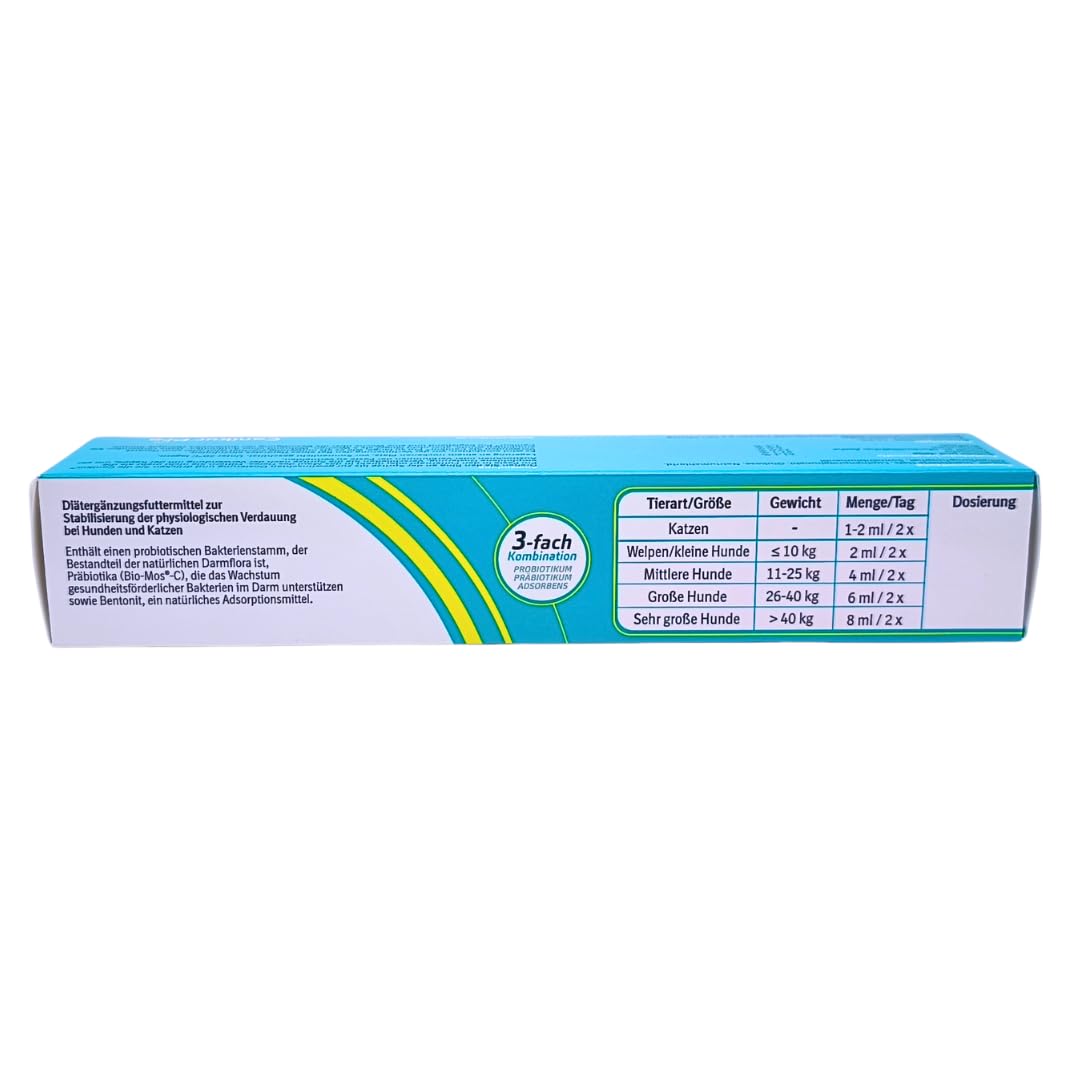 Canikur Pro 60 ml Paste I Diät-Ergänzungsfuttermittel für Hunde & Katzen I unterstützt Darmflora bei Futterumstellung, Antibiotika-Gabe & Verdauungsstörungen I Spar-Set plus Pharma Perle giveaway (1x)